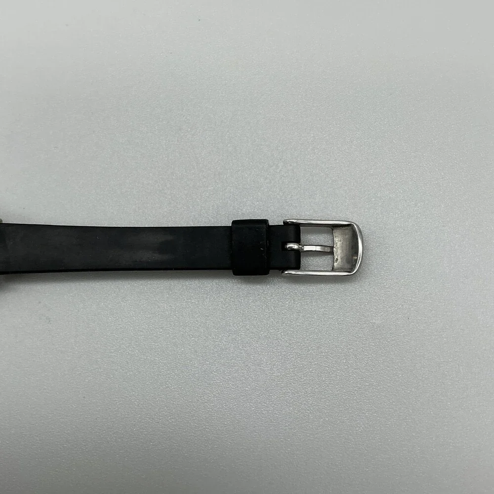 Vintage Bradley Boys Watch 26mm Mickey Mouse Swiss Manual Black Rubber Strap